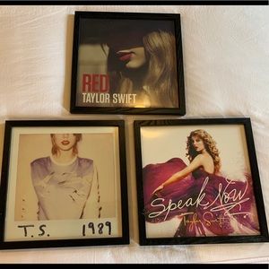 Taylor Swift Set of 3 Vinyl Records Frames